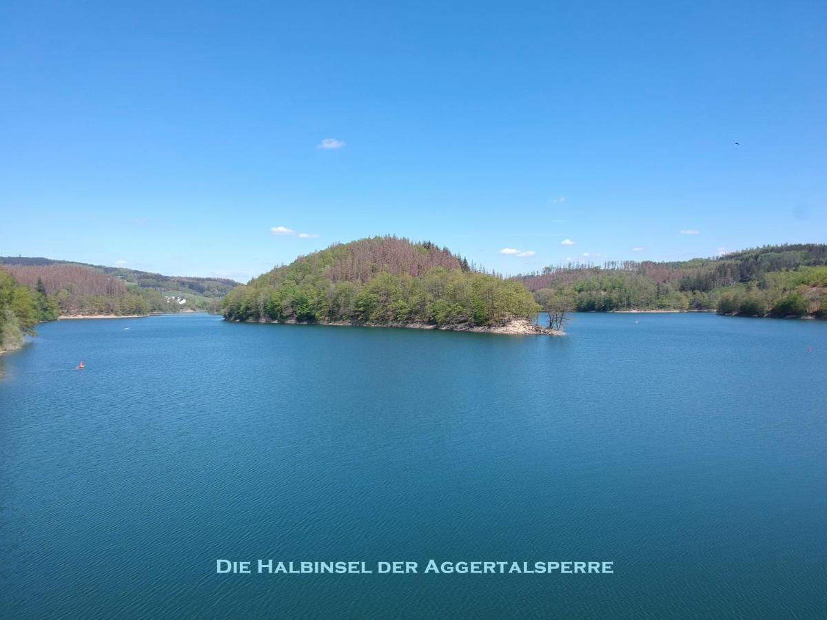 Seeblick-Ferienwohnung Im "Ferienhaus Agger-Blick" Mit Traumhafter Sonnen-Terrasse, Sauna, E-Kamin & Kajak กุมเมอร์สบาค ภายนอก รูปภาพ