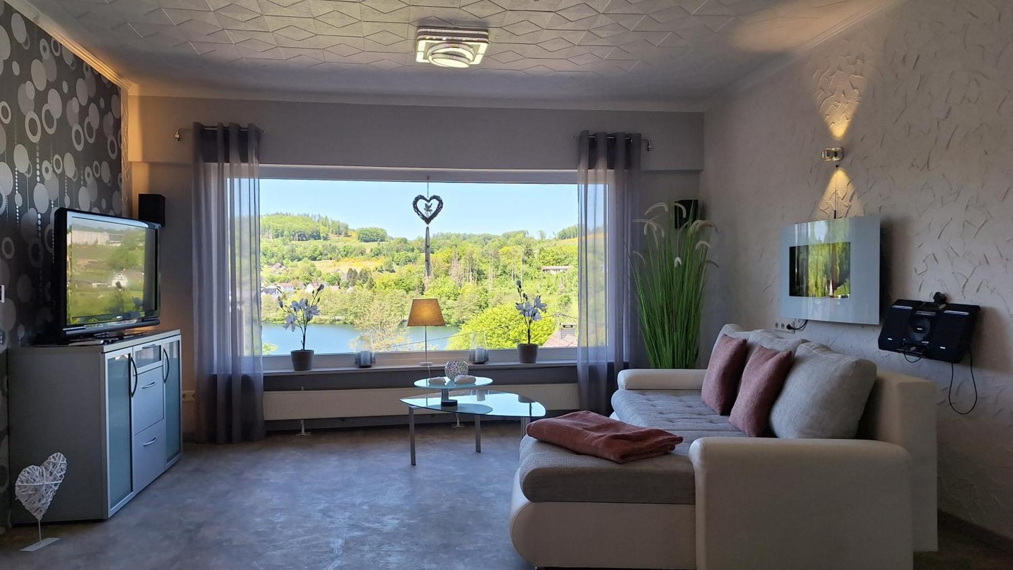 Seeblick-Ferienwohnung Im "Ferienhaus Agger-Blick" Mit Traumhafter Sonnen-Terrasse, Sauna, E-Kamin & Kajak กุมเมอร์สบาค ภายนอก รูปภาพ